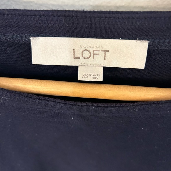 Loft 3/4 Sleeve Navy top - Picture 4 of 5